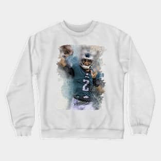 JALEN HURTS IN WATERCOLOR PAINTING-3 Crewneck Sweatshirt